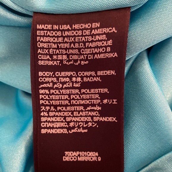 BEBE Ladies Teal Dress. Size S - Picture 8 of 12